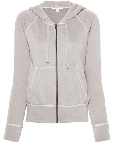 James Perse French-terry Hooded Jacket - Gray
