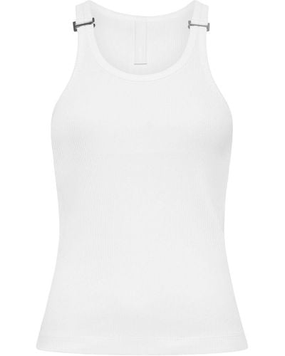 Dion Lee E-hoop Ribbed Tank Top - White