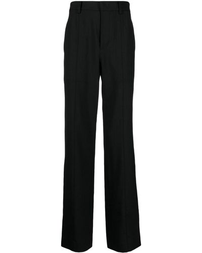 Helmut Lang Pantalon plissé à taille haute - Noir