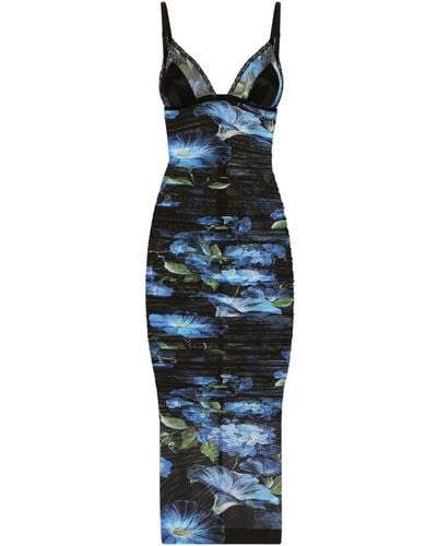 Dolce & Gabbana Tulle Slip Dress - Blue