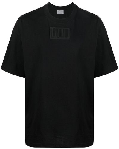 VTMNTS T-Shirt mit Logo-Patch - Schwarz