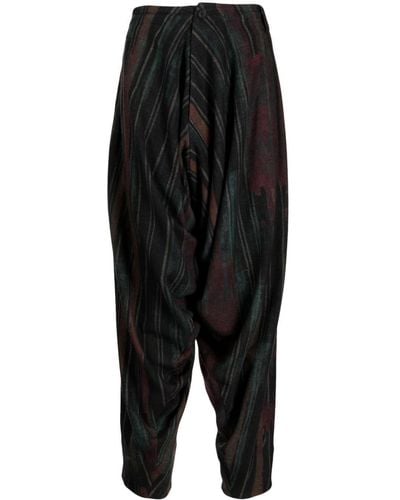 Yohji Yamamoto Wool-blend Pants - Black
