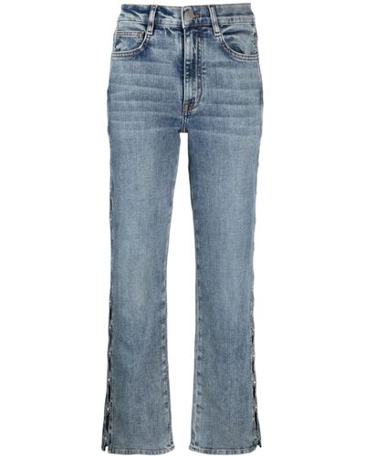 Maje Cropped Straight-leg Jeans - Blue