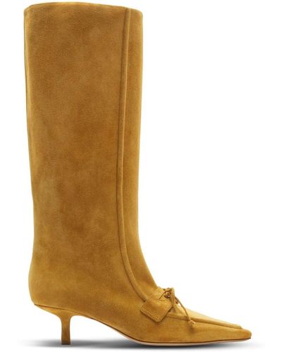 Burberry Storm Suede Knee-high Boots - Brown