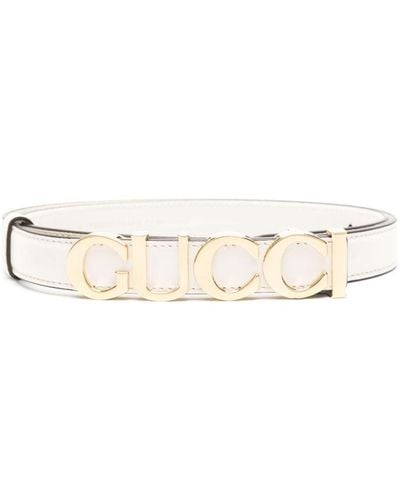 Gucci Gürtel mit Logo - Weiß