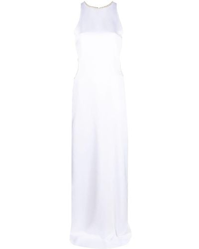 Genny Langes Kleid mit Cut-Outs - Weiß