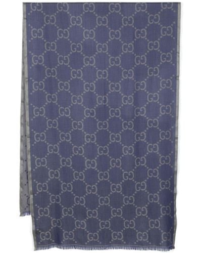 Gucci GGパターン スカーフ - ブルー