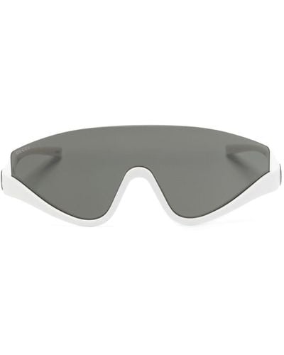 Gucci Sonnenbrille mit Shield-Gestell - Grau