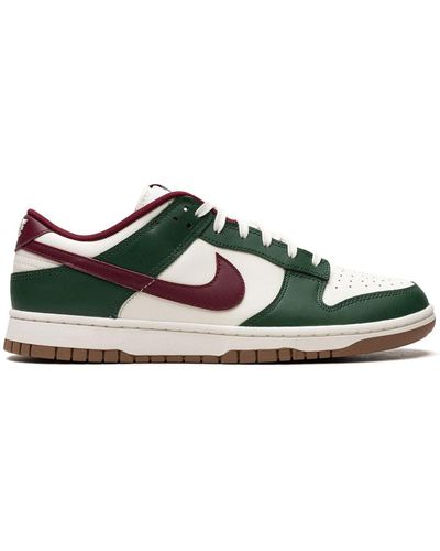 Nike Dunk Low Retro Leather Sneakers - Green