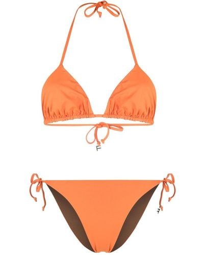 Fisico Set bikini a triangolo reversibile - Arancione