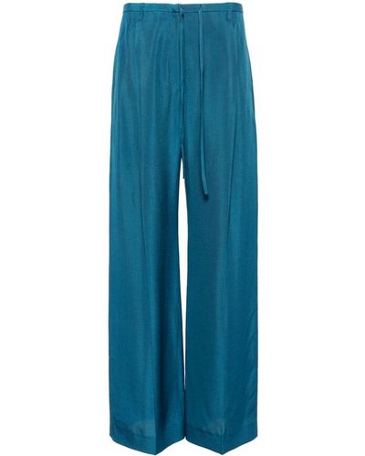 Christian Wijnants Pamir Drawstring-waist Palazzo Pants - Blue