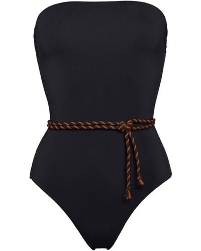 Eres Majorette Tie-waist Bustier Swimsuit - Black