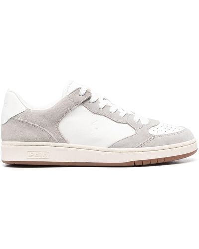 Polo Ralph Lauren Court Sneakers mit Wildledereinsätzen - Weiß