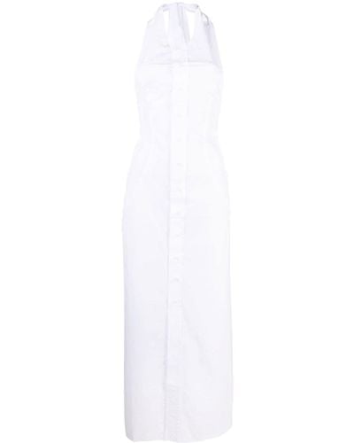 TALIA BYRE Open-back Cotton Dress - White