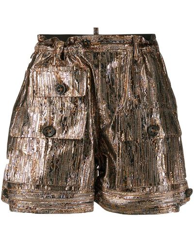 DSquared² Pantalones cortos con efecto metalizado - Multicolor