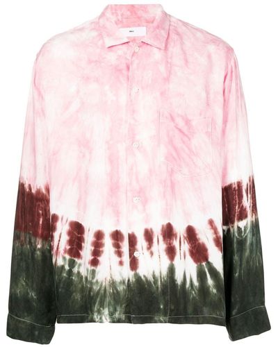 Toga Virilis Tie-dye Print Long-sleeved Shirt - Pink