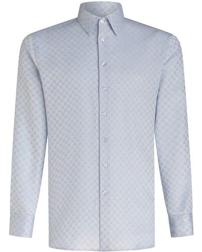 Etro Hemd mit Krawattenmuster - Blau