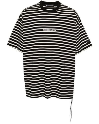 Mastermind Japan Logo-print Striped T-shirt - Black
