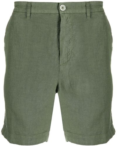 120% Lino Linen Bermuda Shorts - Green