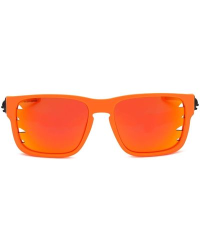 Philipp Plein Gaze Sonnenbrille mit eckigem Gestell - Orange