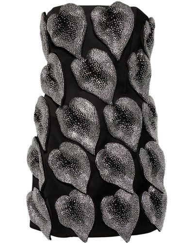 GIUSEPPE DI MORABITO Crystal-embellished Strapless Mini Dress - Black