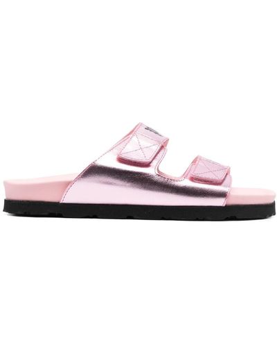 Palm Angels Sandalen Met Logoprint - Roze