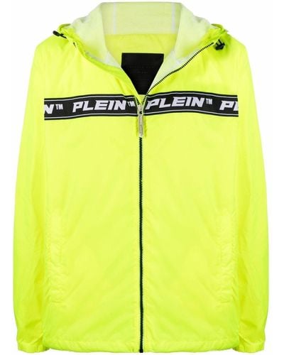 Philipp Plein フーデッド ライトジャケット - イエロー