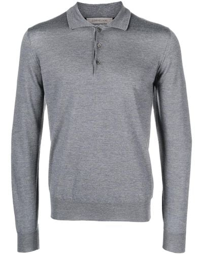 Corneliani Virgin-wool Polo-shirt - Gray
