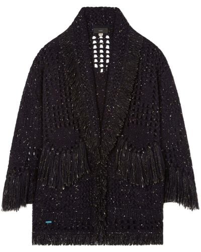Alanui The Astral Speckle-knit Cardigan - Blue