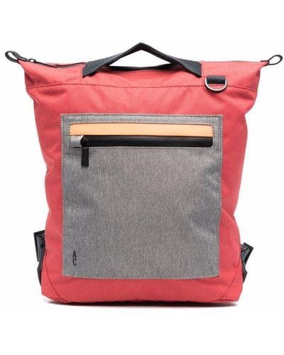 Ally Capellino Colour-block Zipped Backpack - Red