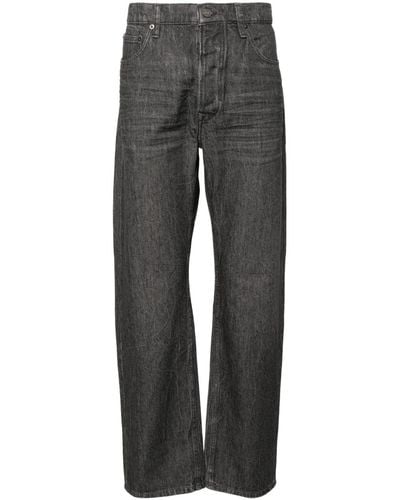 WOOD WOOD Al Rigid Mid-rise Straight-leg Jeans - Grey