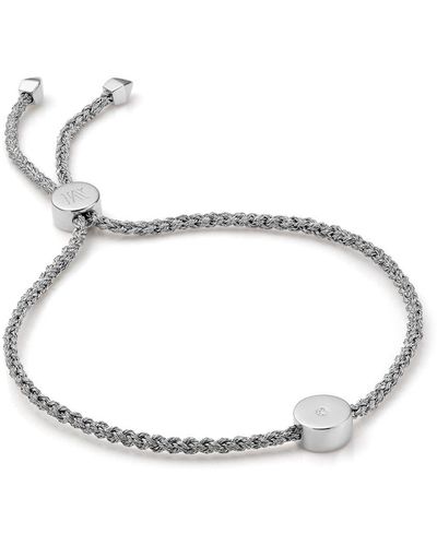 Monica Vinader Bracciale Linear Solo Friendship - Metallizzato