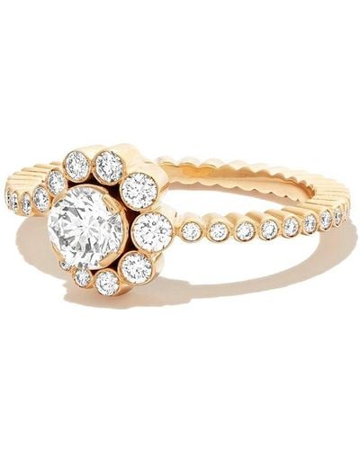 Sophie Bille Brahe Anello Celestine in oro giallo 18kt con diamanti - Bianco