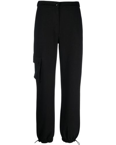 Emporio Armani Logo-print Cargo-pocket Track Trousers - Black