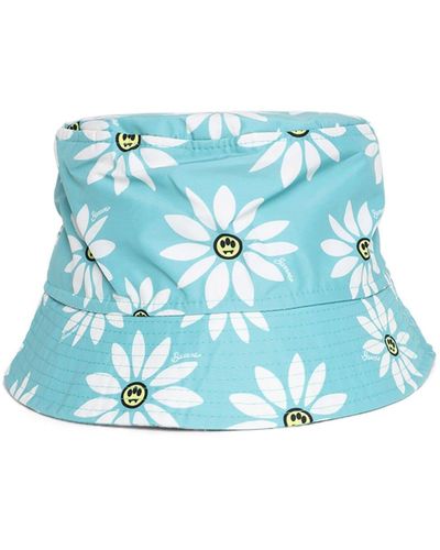 Barrow Floral-print Bucket Hat - Blue