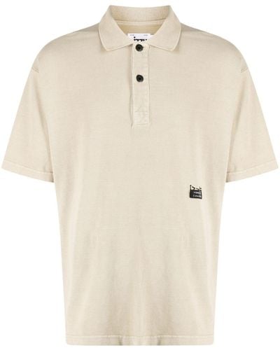 Izzue Logo-appliqué Cotton Polo Shirt - Natural