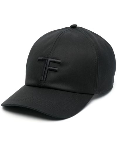 Tom Ford Casquette en coton à logo brodé - Noir