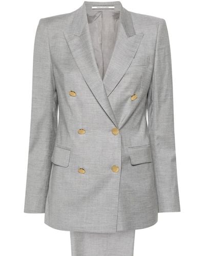 Tagliatore Mélange Double-breasted Suit - Grey