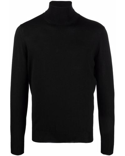 Dell'Oglio Roll-neck Merino Sweater - Black