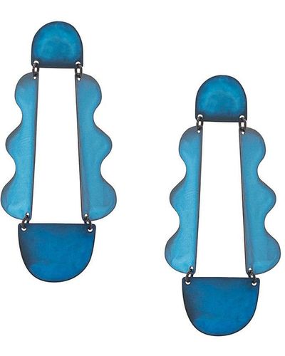Annie Costello Brown Blue Oxide Matisse Earrings