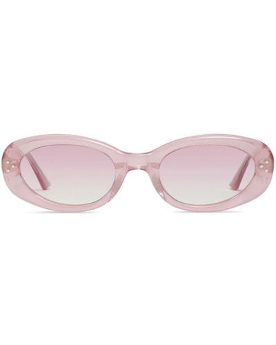 Gentle Monster Gafas de sol con montura oval transparente - Rosa