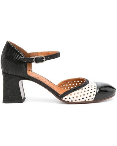 Chie Mihara Fiza 55mm perforated pumps - Mettallic