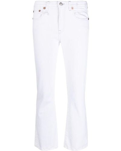 R13 Jeans crop svasati - Bianco