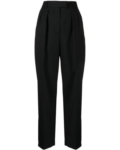 Paul Smith Wool Tapered Trousers - Black