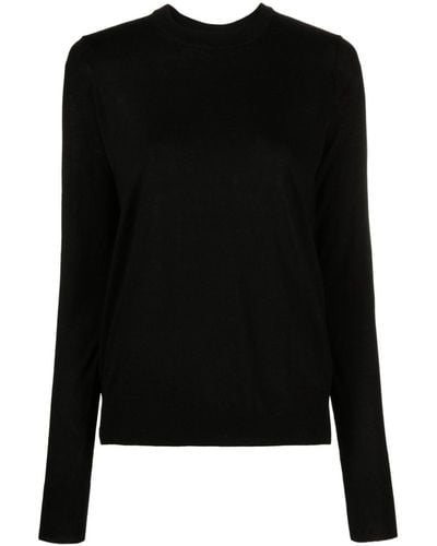 Zadig & Voltaire Emma Asymmetric Rear-slit Wool Sweater - Black
