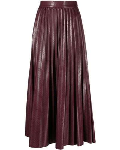 BOSS High-waisted Pleated Skirt - Purple