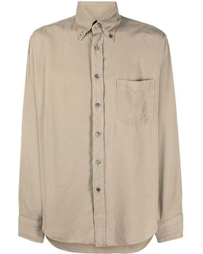 Tom Ford Button-down Overhemd - Naturel