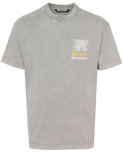 Palm Angels X Moneygram Haas F1 Cotton T-shirt - Grey