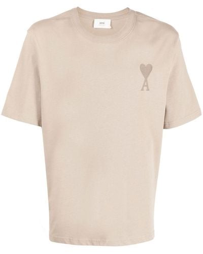 Ami Paris ロゴ Tシャツ - ナチュラル