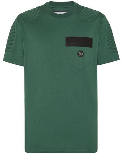 Philipp Plein Logo-appliqué Cotton T-shirt - Green